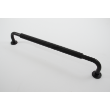 Mat sort greb med riftet midte - 192 mm